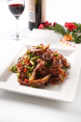 Fototapeta premium Hunan-style stir-fried pork head