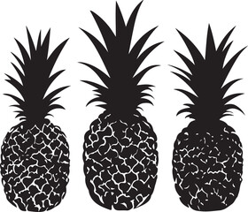 Obraz premium Painapple vector art, isolated on a white background.