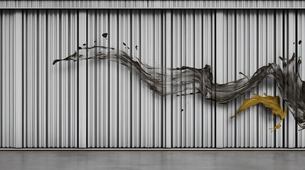 Splashes of color against rigid background