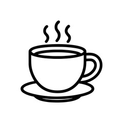 Steaming cup of hot beverage icon illustration element