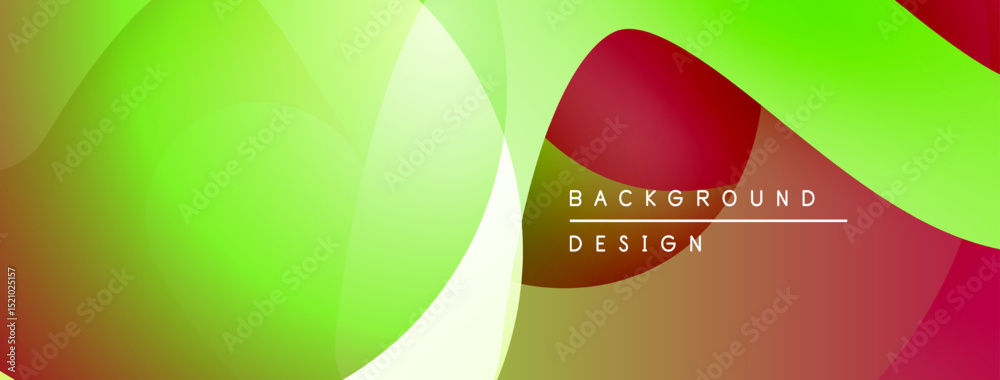 Poster abstract vibrant background. overlapping shapes create smooth color transitions. modern design eleme