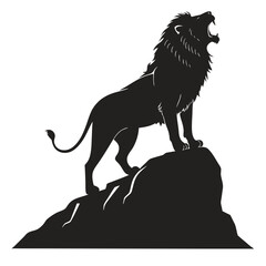 Lion Silhouette on High Rock