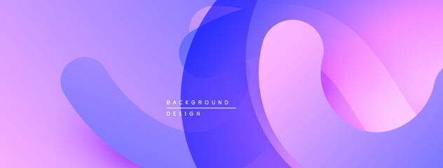 Abstract fluid shapes, vibrant purple hues, smooth gradients. Modern design element, perfect backdrop for projects.