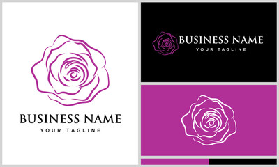 Rose Logo Design Variations.