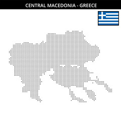 Small square dotted map of central-macedonia of greece