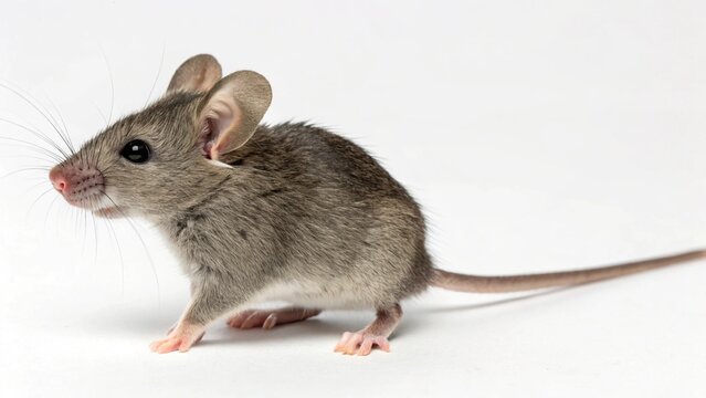 Mus musculus on studio background
