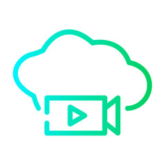cloud Line Gradient Icon