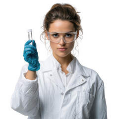 Female Scientist Holding Test Tube