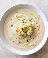 Cauliflower soup. Healthy food. Vegetarian food. Diet.