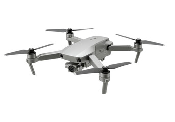 Isolated Gray Drone Quadcopter Aerial Camera