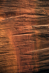 Naklejka premium Dark wood texture with deep scratches