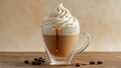 A creamy dalgona coffee with whipped texture