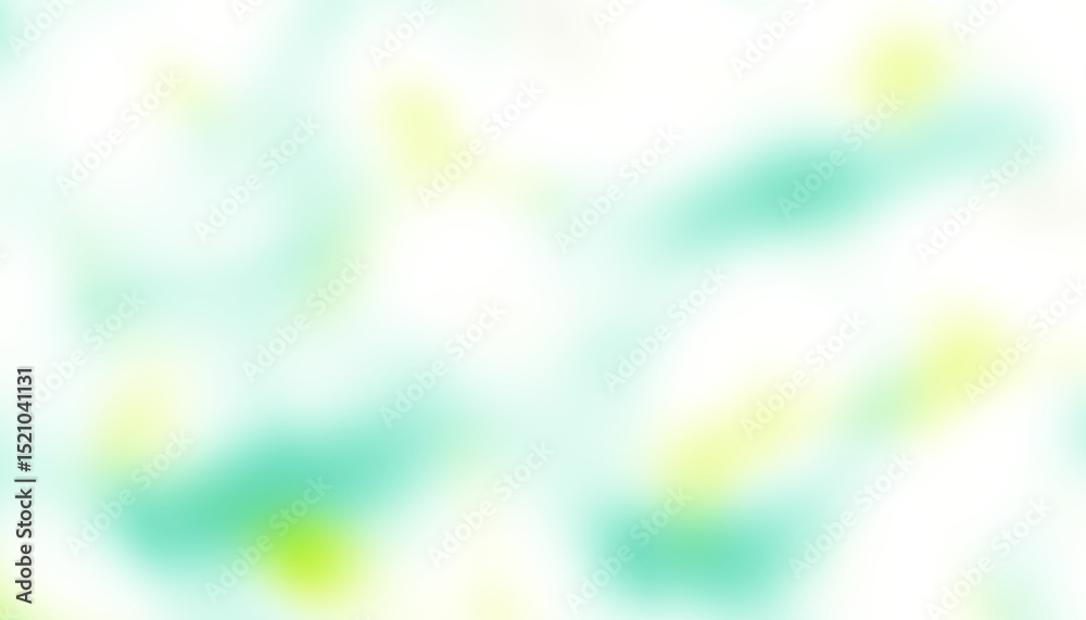 Poster world environment day concept: green and blue abstract blur spots background with bokeh effect and t