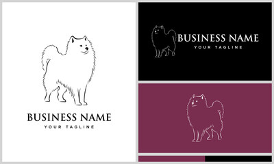 White Dog Logo Design Variations.