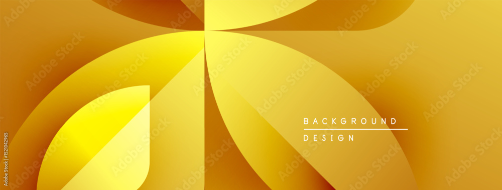 Aufkleber abstract golden waves create dynamic flow. gradient shades offer visual depth, modern aesthetic. min