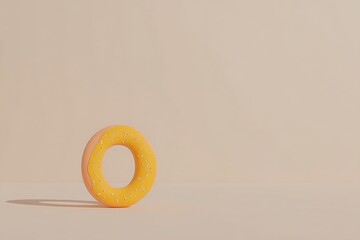 Donut with yellow icing and sprinkles