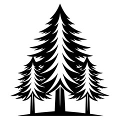 Fototapeta premium set of pine trees