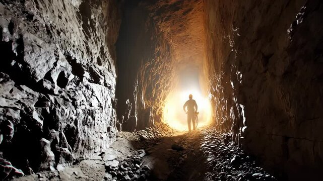 Exploring the depths, A journey into an underground cave system with adventurer