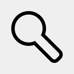 Black and White Search Icon 