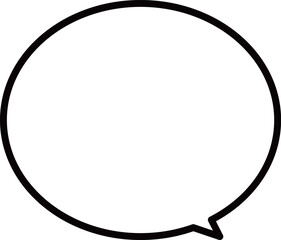 横長の楕円英のシンプルで使いやすい吹き出し