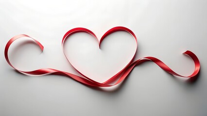 red heart on a white background