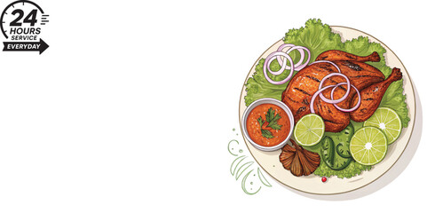 Chicken fries with lemon