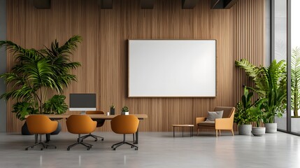 Bright and Minimalist Modern Office Interior