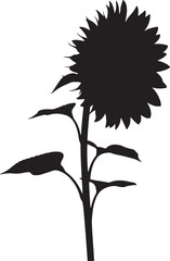 Plants and flowers Silhouette vector image artwork