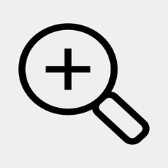 Fototapeta premium Black And White Zoom in Icon eps