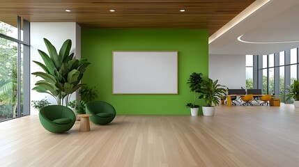 Bright and modern office interior with open layout