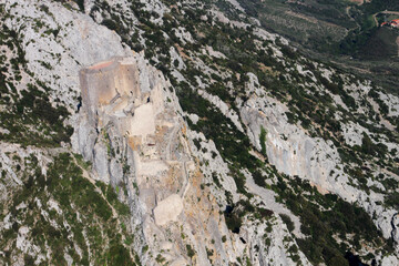 Survol en avion des Châteaux Cathares