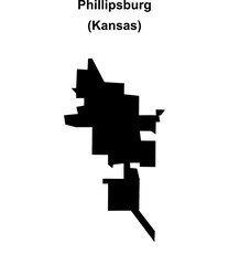 Phillipsburg (Kansas) blank outline map