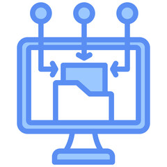 Data Input Blue Icon