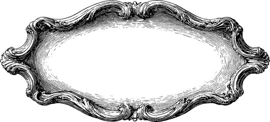 Ornate vintage frame engraving for classic design projects