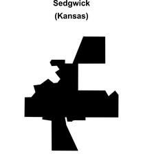 Sedgwick (Kansas) blank outline map