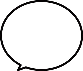 横長の楕円英のシンプルで使いやすい吹き出し