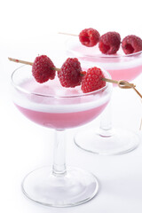 Elegant French Martini Cocktail isolated on white background