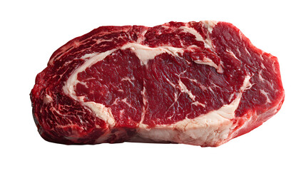 Obraz premium Raw ribeye steak, marbled, fresh