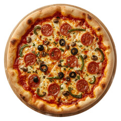 pizza on white background