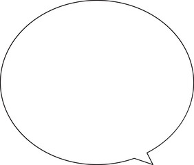 横長の楕円英のシンプルで使いやすい吹き出し