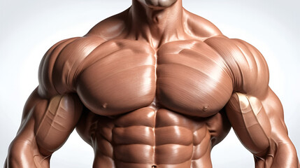 Obraz premium Medically accurate muscle illustration of the internal oblique. Oblique. Illustration