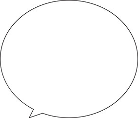 横長の楕円英のシンプルで使いやすい吹き出し