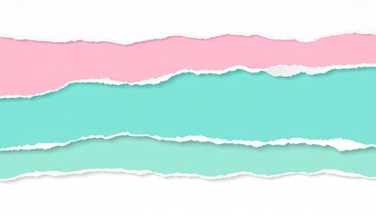 Fototapeta premium Pink And Teal Torn Paper Texture Background
