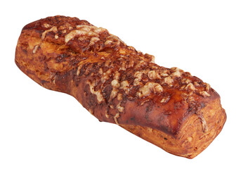 dark baked bread cut out isolated transparent background