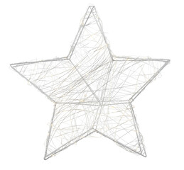 star wire frame cut out isolated transparent background