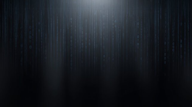 Binary code rain matrix background