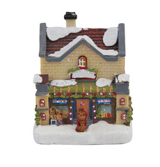 Christmas Cement House cut out isolated transparent background