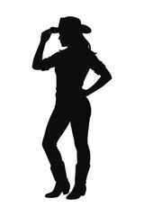 silhouette of a young woman