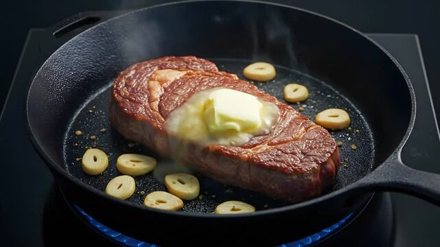 Searing Garlic Butter Steak