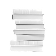 Stack of Blank Books isolated on transparent background